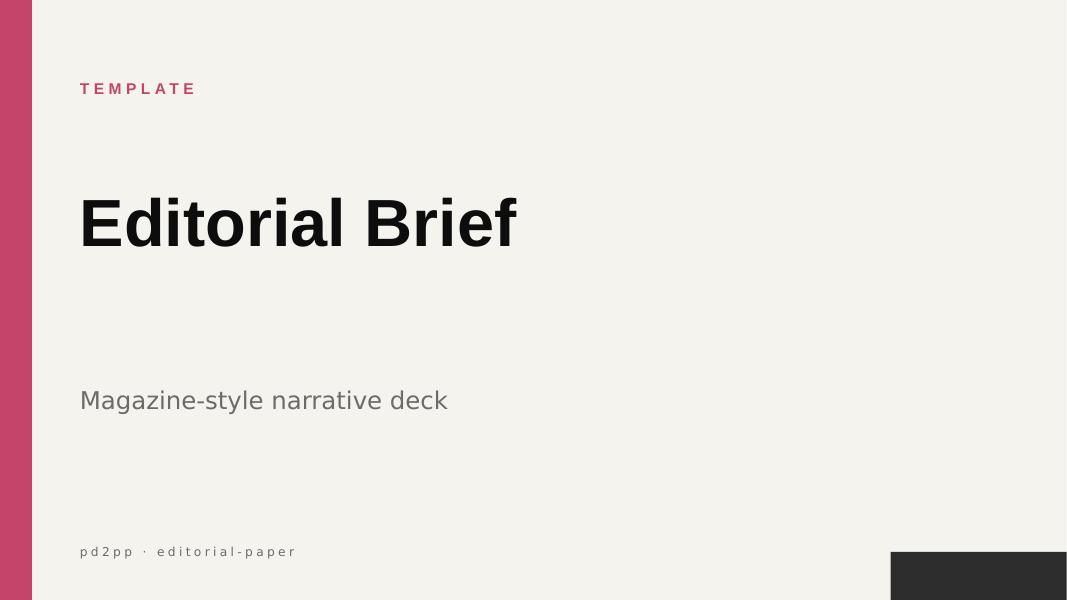 Editorial Brief preview