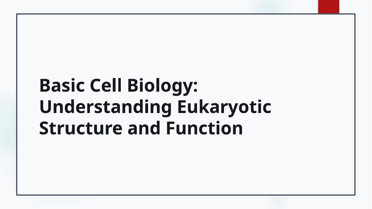 Slide 1 generated by PD2PPT from the Basic Cell Biology PDF